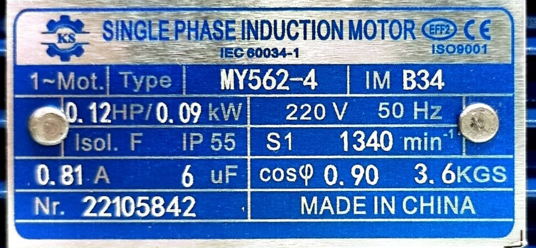 الکتروموتور 90 وات تکفاز